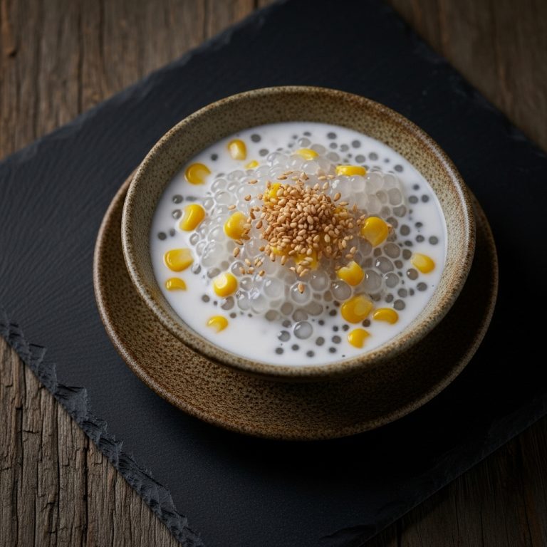 Vietnamese Vegan Coconut Tapioca Pudding (Chè Bắp Xơ)